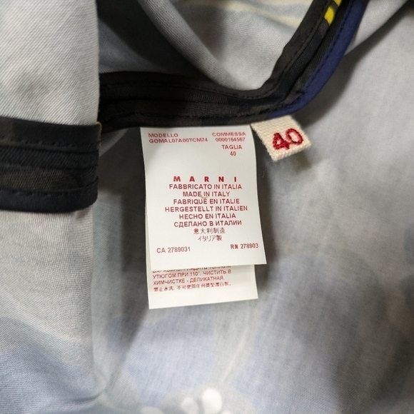 Marni Skirt Women's 40 US 4 Black Blue Floral Abstract High Waist Cotton Retro - Picture 5 of 9